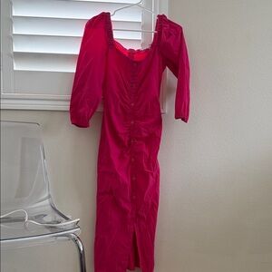Reserved Fuchsia Long Sleeve Dress